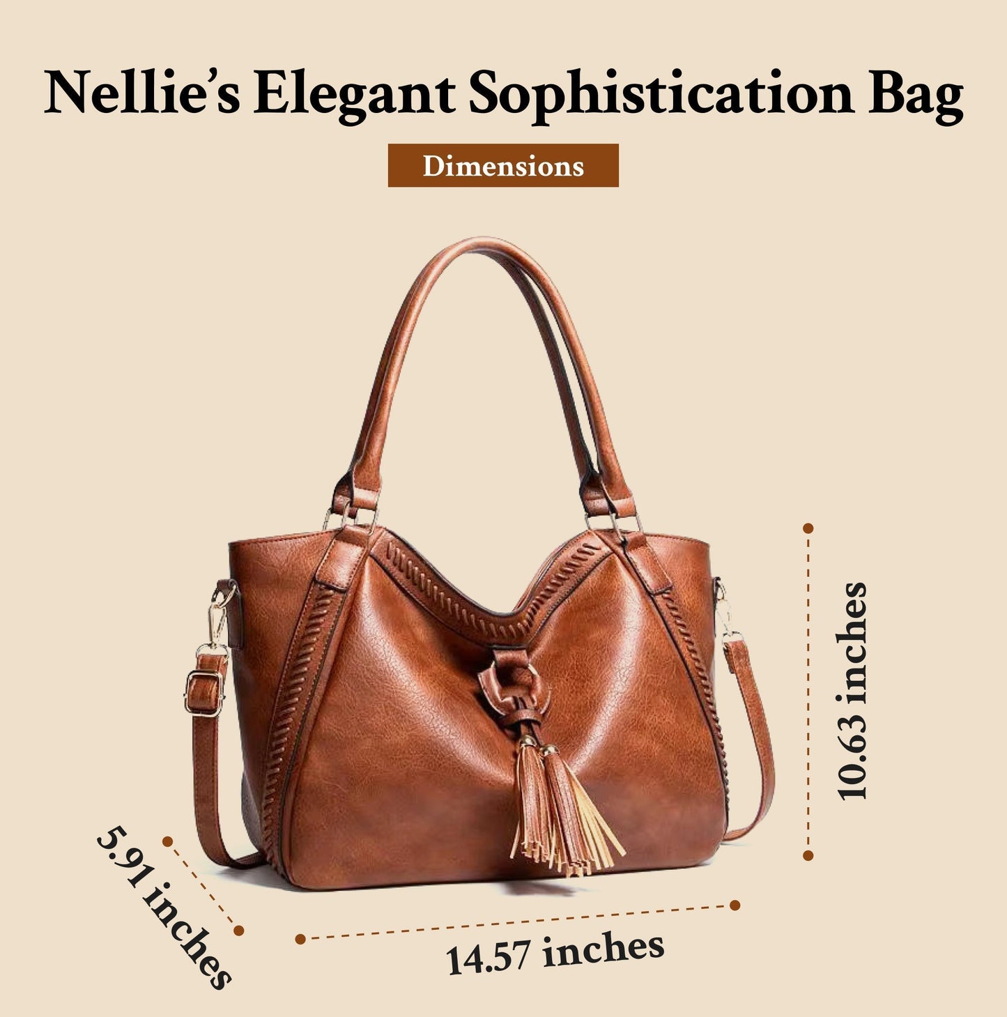 Nellie’s Elegante Verfijning | Leren Schoudertas