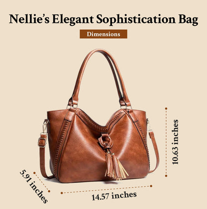 Nellie’s Elegante Verfijning | Leren Schoudertas