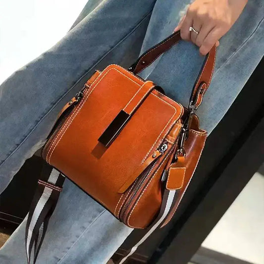 Elegante Echt Leren Schoudertas