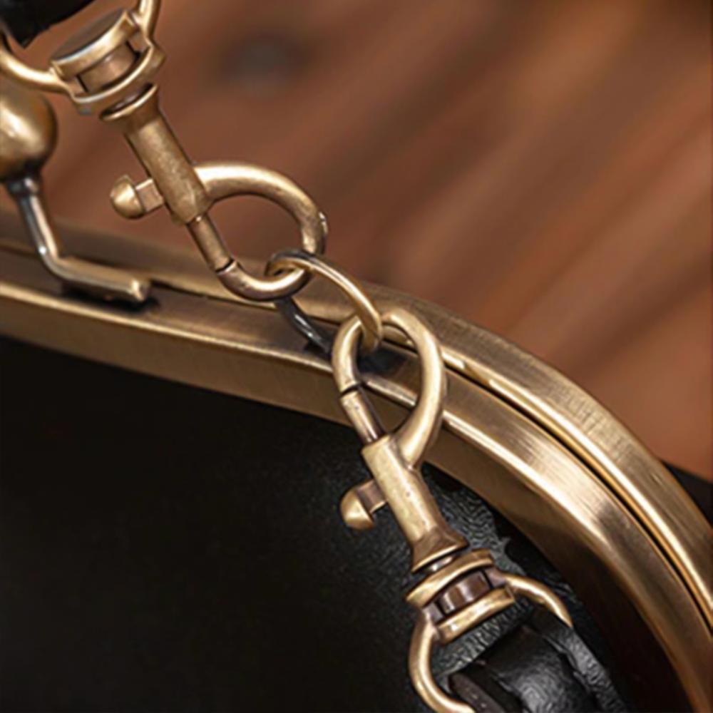 Vintage Kiss-Lock Tas - Retro Chic Essentieel