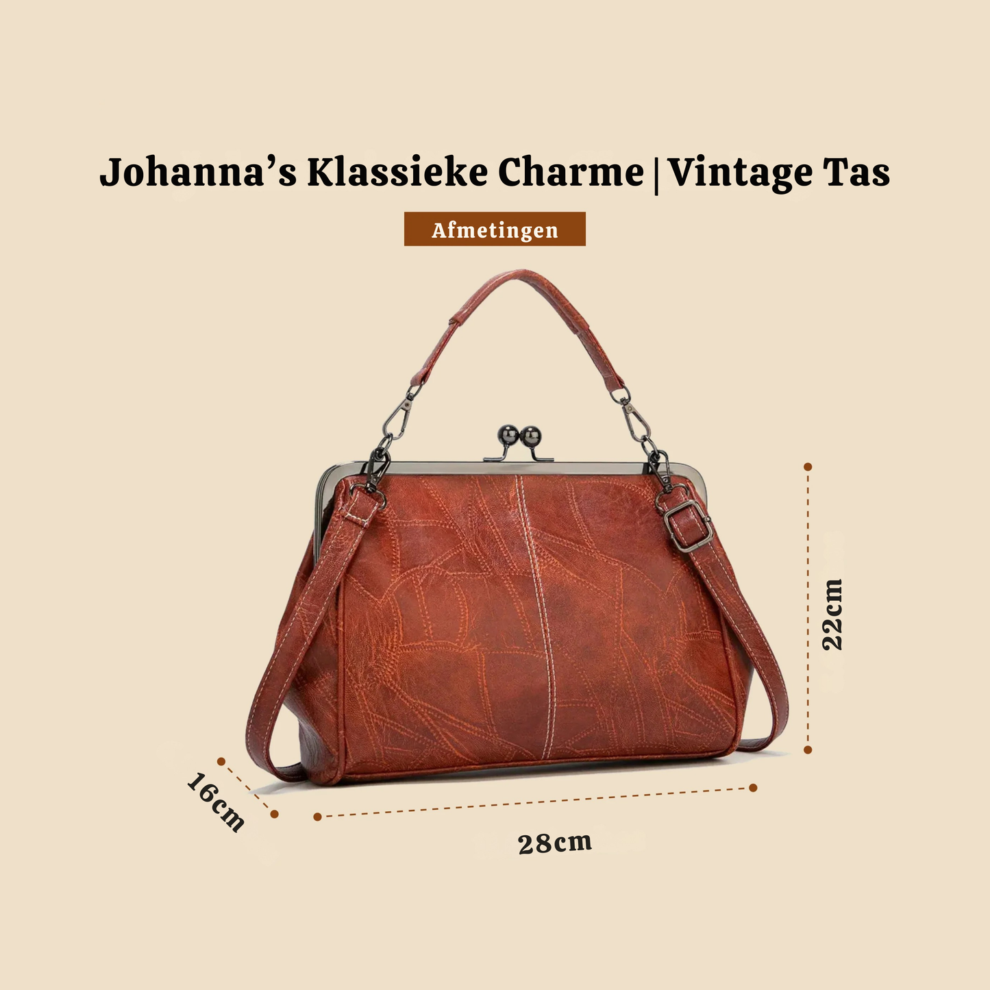 Johanna | Altijd verzorgd — Tijdloze Leren Handtas