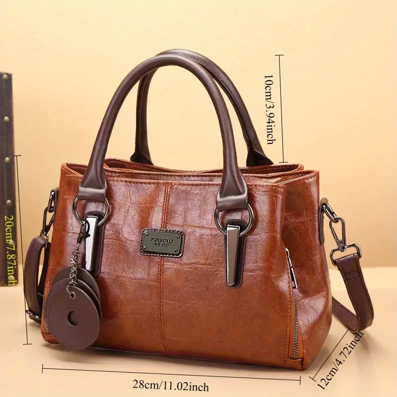 Modieuze Echt Leren Retro Boston Bag