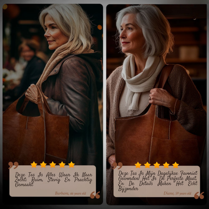 Laura | Alles mee, niets te zwaar — Ruime Leren Tas