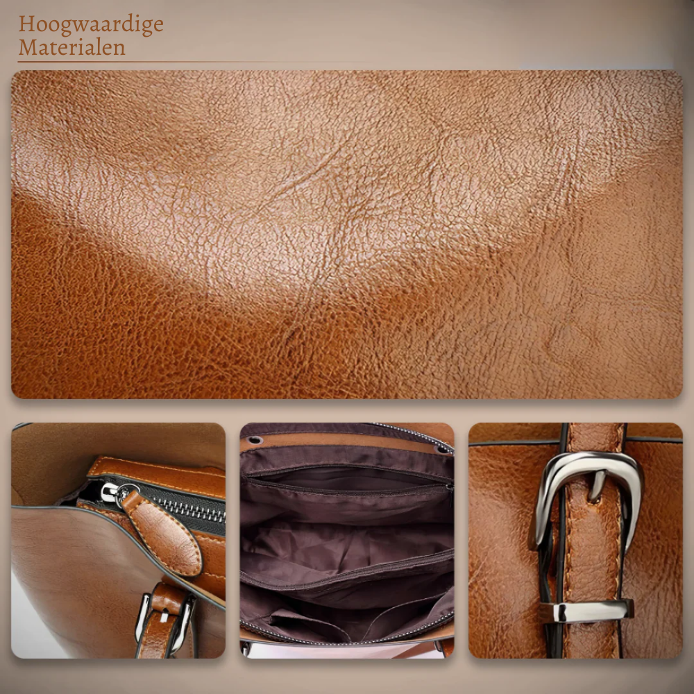 Nicole | Draag haar de hele dag — Leren Schoudertas