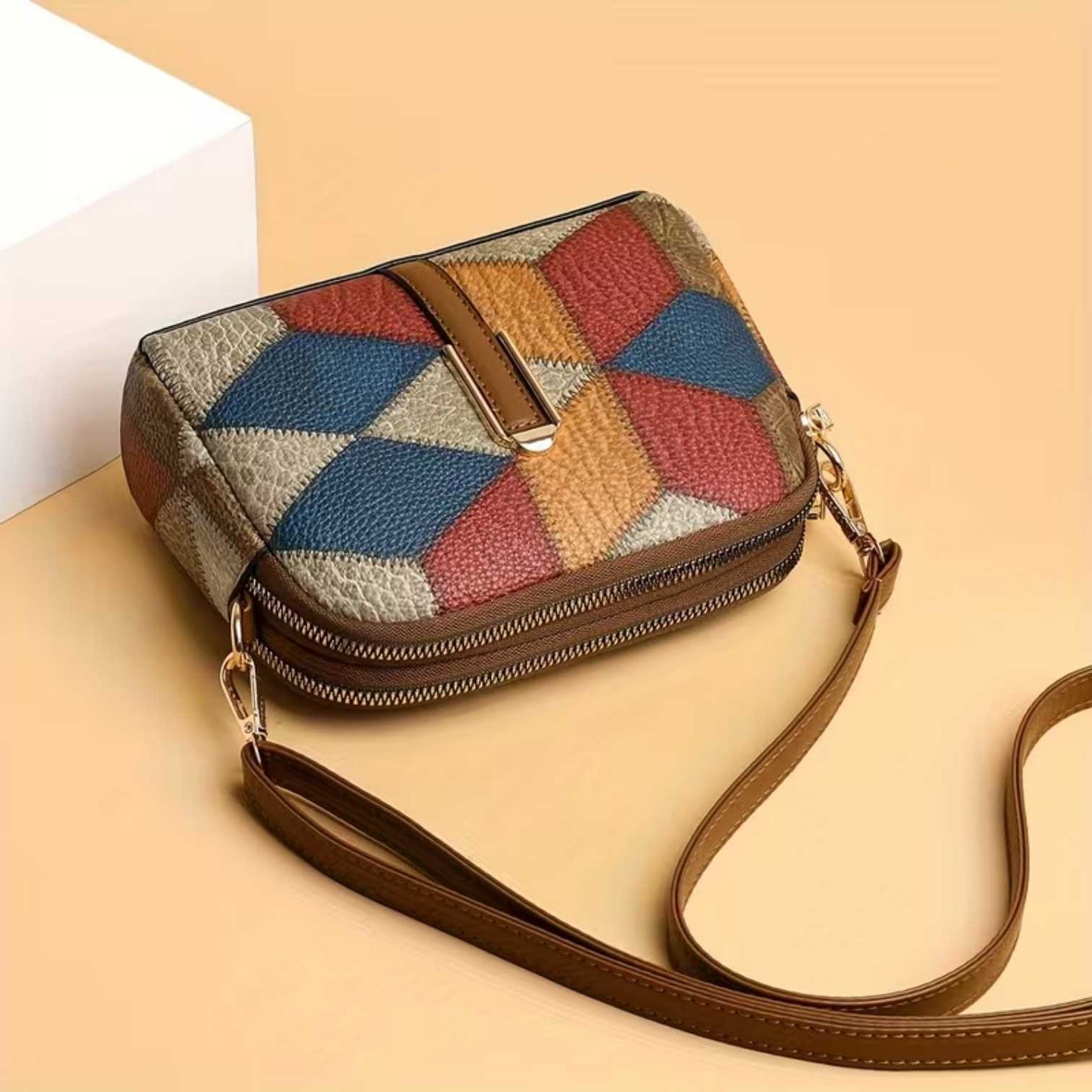 Sofia | Opvallend en uniek — Leren Mini Tas met Kleur