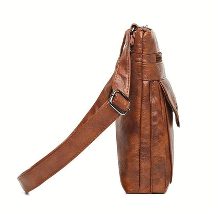 Lina | Vintage gevoel, dagelijks comfort — Leren Schoudertas