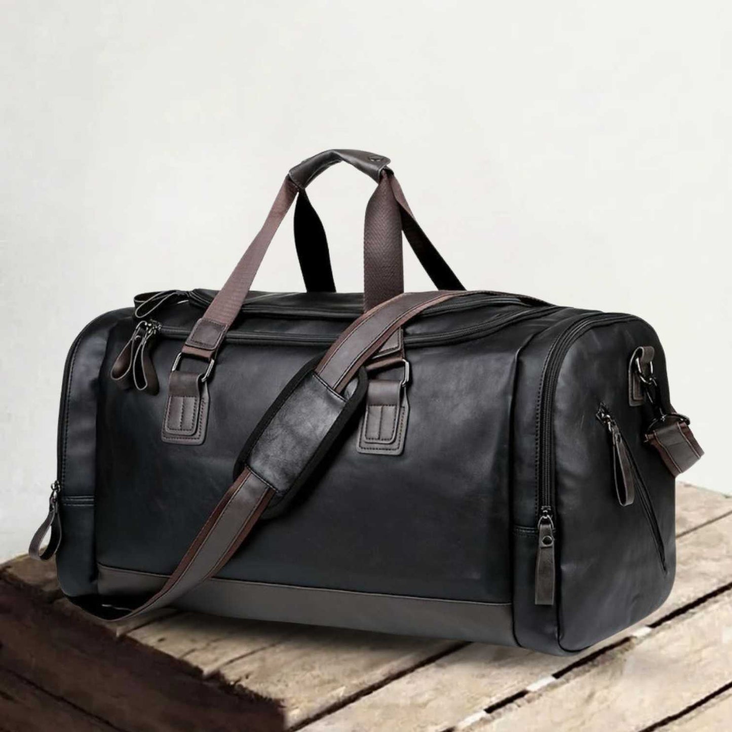 Everett | Grote duffle bag voor reizen van Echt Leer