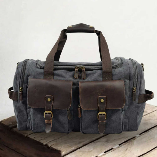 David | Canvas duffle bag voor reizen van Echt Leer