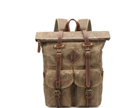 Mitchell | Canvas reisrugzak van Echt Leer