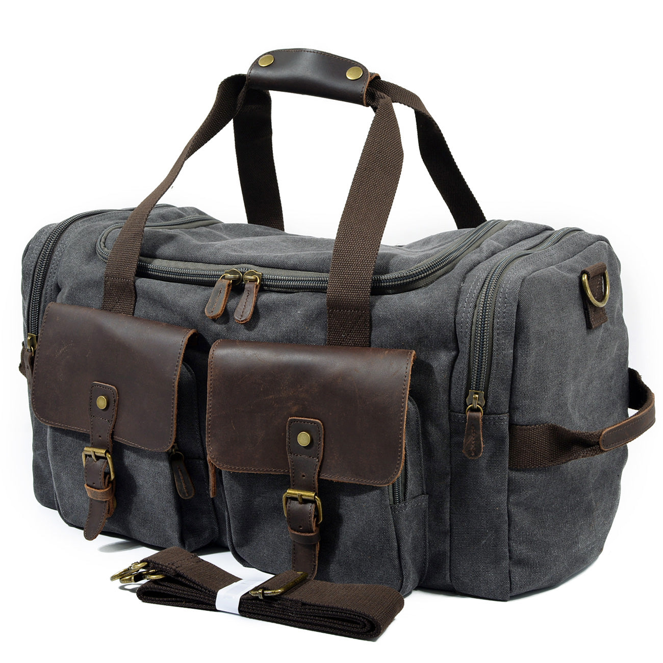 David | Canvas duffle bag voor reizen van Echt Leer