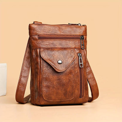 Lina | Vintage gevoel, dagelijks comfort — Leren Schoudertas