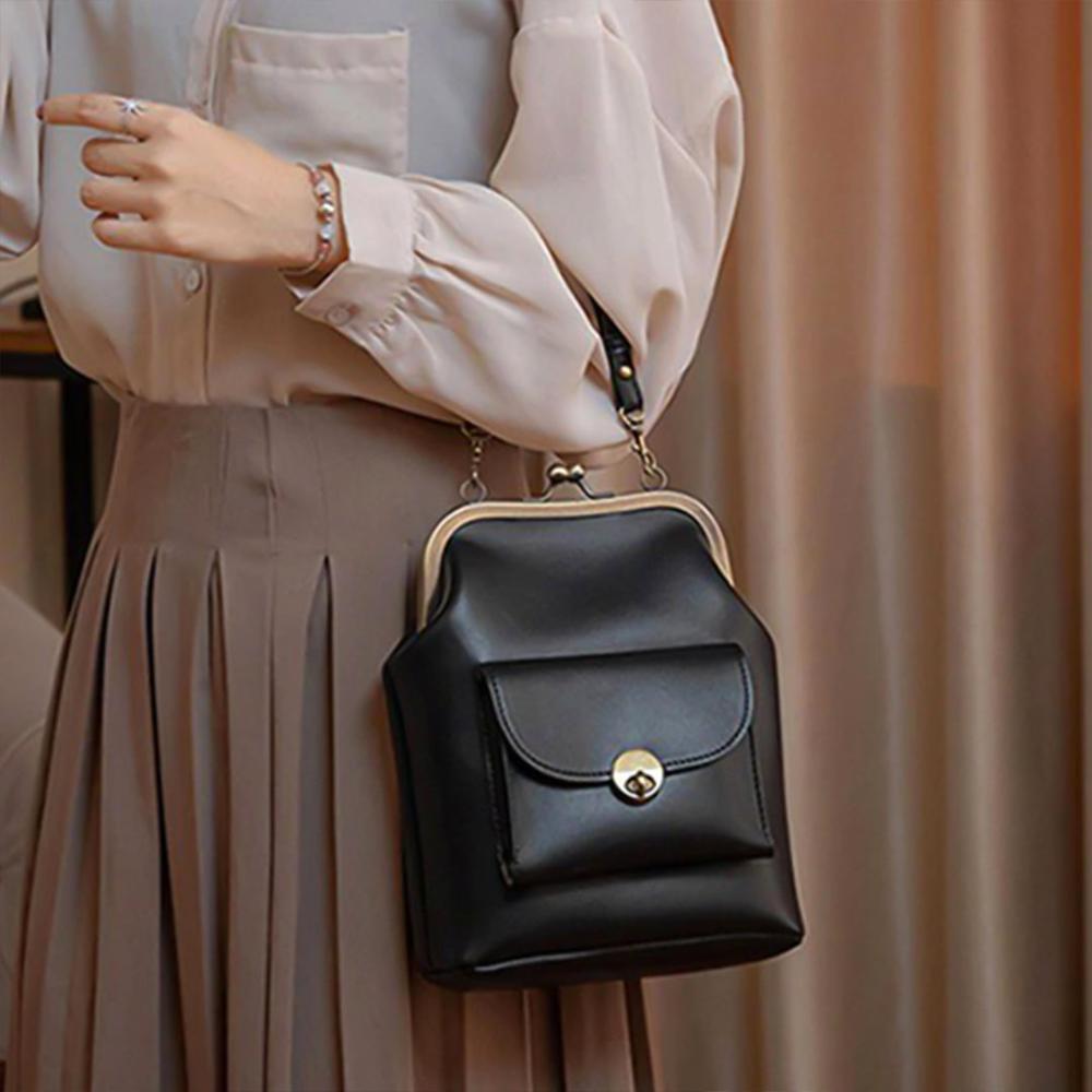 Vintage Kiss-Lock Tas - Retro Chic Essentieel