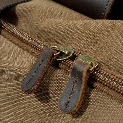 David | Canvas duffle bag voor reizen van Echt Leer