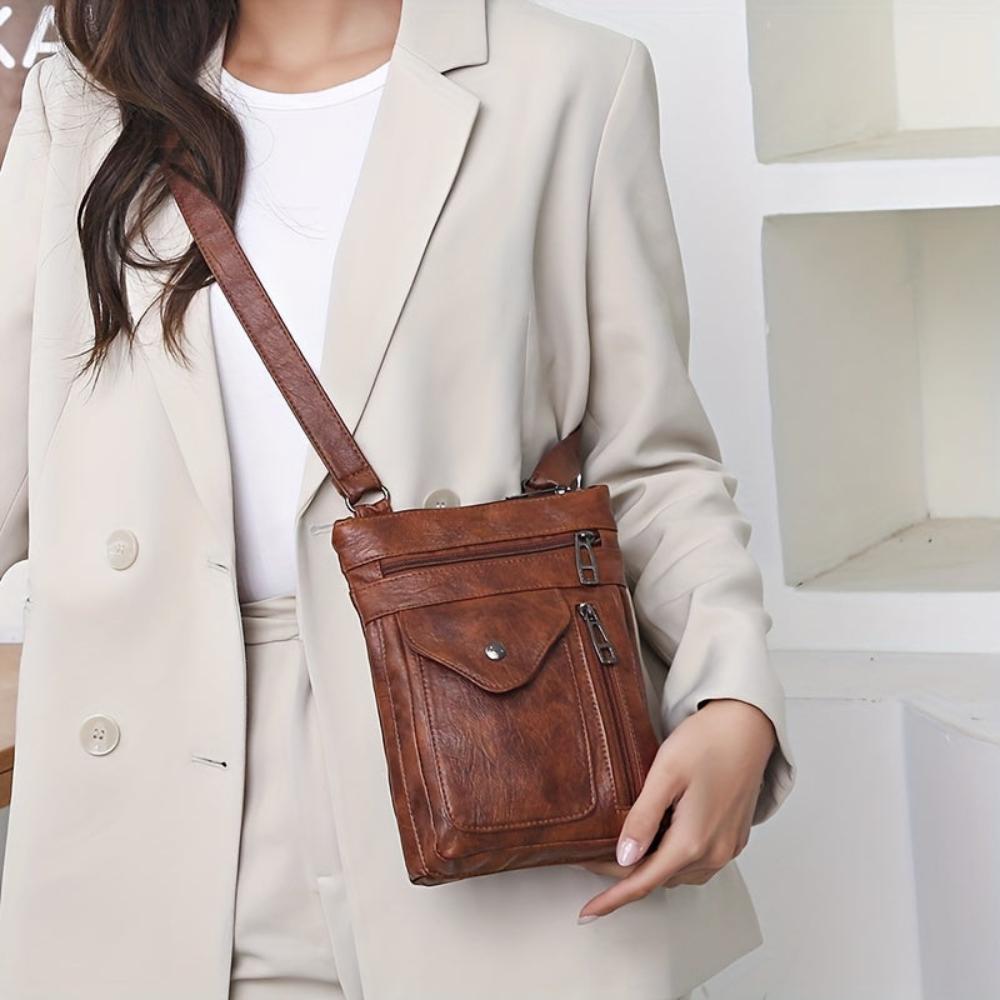 Lina | Vintage gevoel, dagelijks comfort — Leren Schoudertas