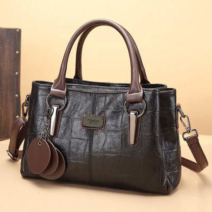 Modieuze Echt Leren Retro Boston Bag