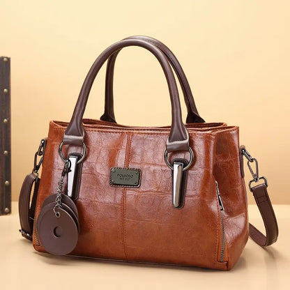 Modieuze Echt Leren Retro Boston Bag