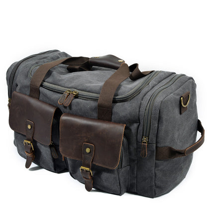 David | Canvas duffle bag voor reizen van Echt Leer