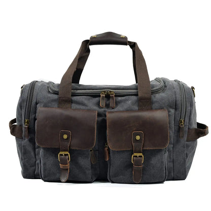 David | Canvas duffle bag voor reizen van Echt Leer
