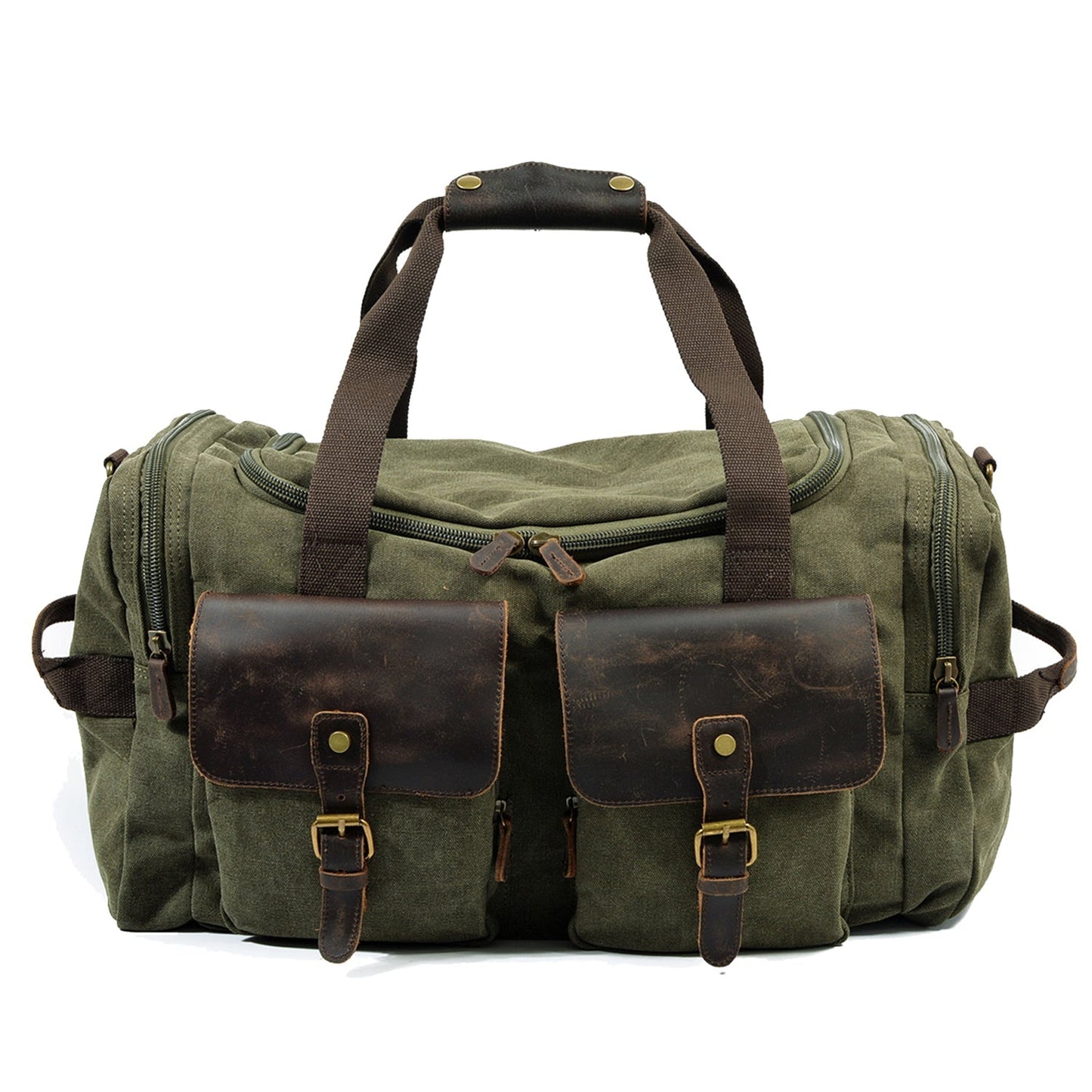 David | Canvas duffle bag voor reizen van Echt Leer