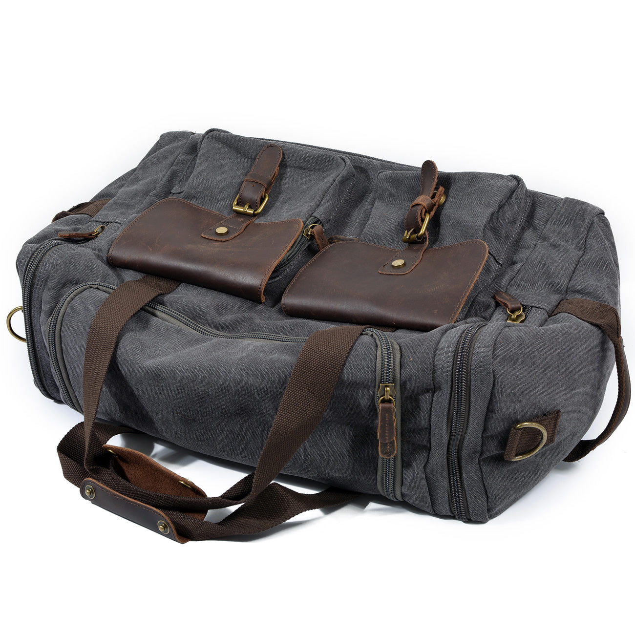 David | Canvas duffle bag voor reizen van Echt Leer