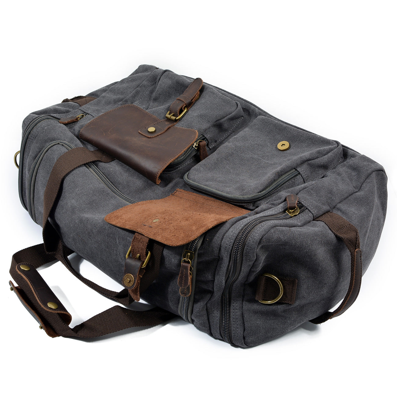 David | Canvas duffle bag voor reizen van Echt Leer