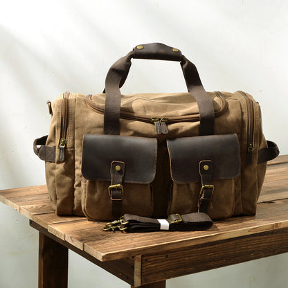 David | Canvas duffle bag voor reizen van Echt Leer