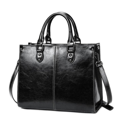Elegante | Van werk tot avonduit — Leren Tote Tas