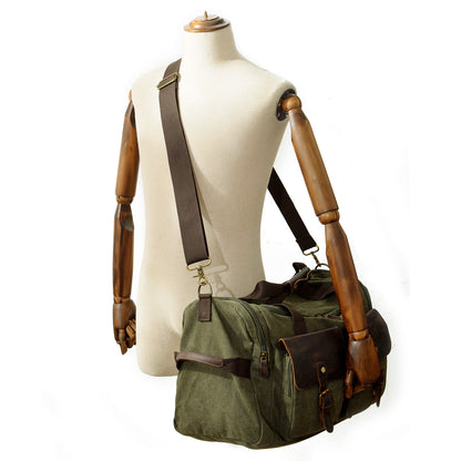 David | Canvas duffle bag voor reizen van Echt Leer