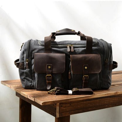 David | Canvas duffle bag voor reizen van Echt Leer