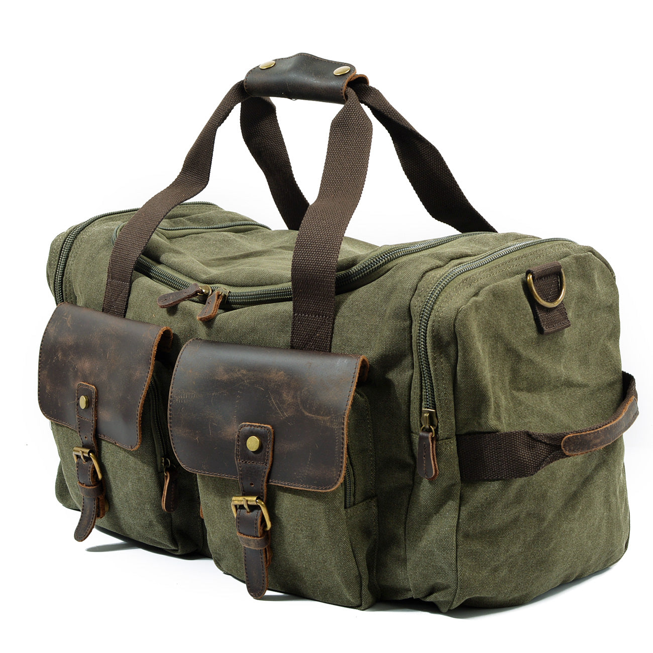 David | Canvas duffle bag voor reizen van Echt Leer