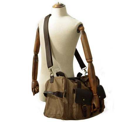David | Canvas duffle bag voor reizen van Echt Leer