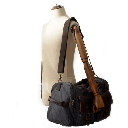 David | Canvas duffle bag voor reizen van Echt Leer